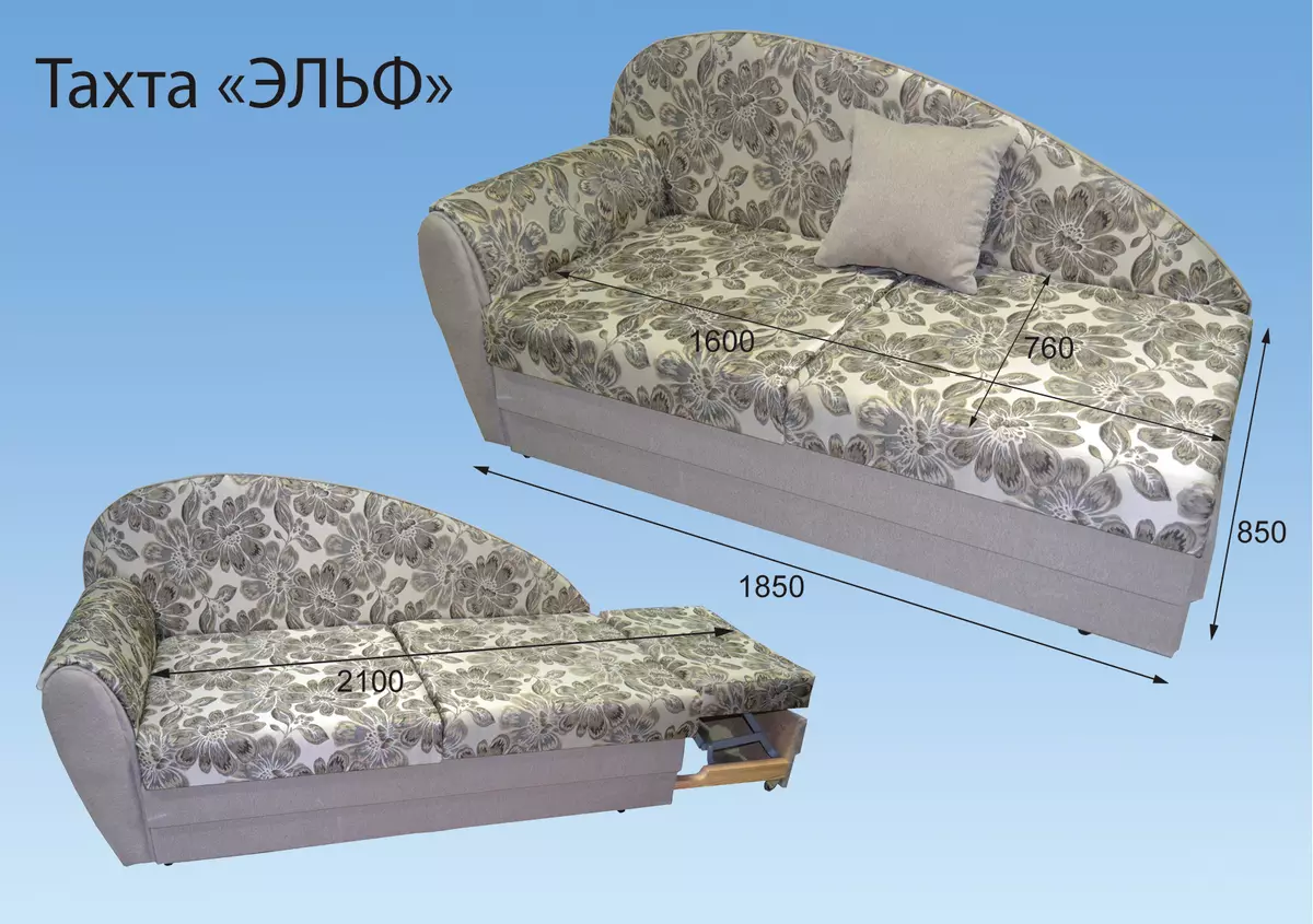Ottomano con meccanismo di sollevamento (63 foto): tahtta letto 90x200 cm e 120x200 cm, 140x200 cm e 160x200 cm, altre dimensioni. Modello doppio e singolo 20885_59