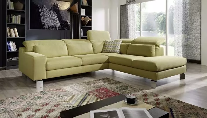 Sofas na akụkụ aka ekpe (foto 34): Olee otu esi ekpebi akụkụ mgbe ịzụrụ? Atụmatụ, uru na ụdị ụrọ nke mmụọ, nyocha nke usoro mgbanwe ha na nyo ha 20890_24