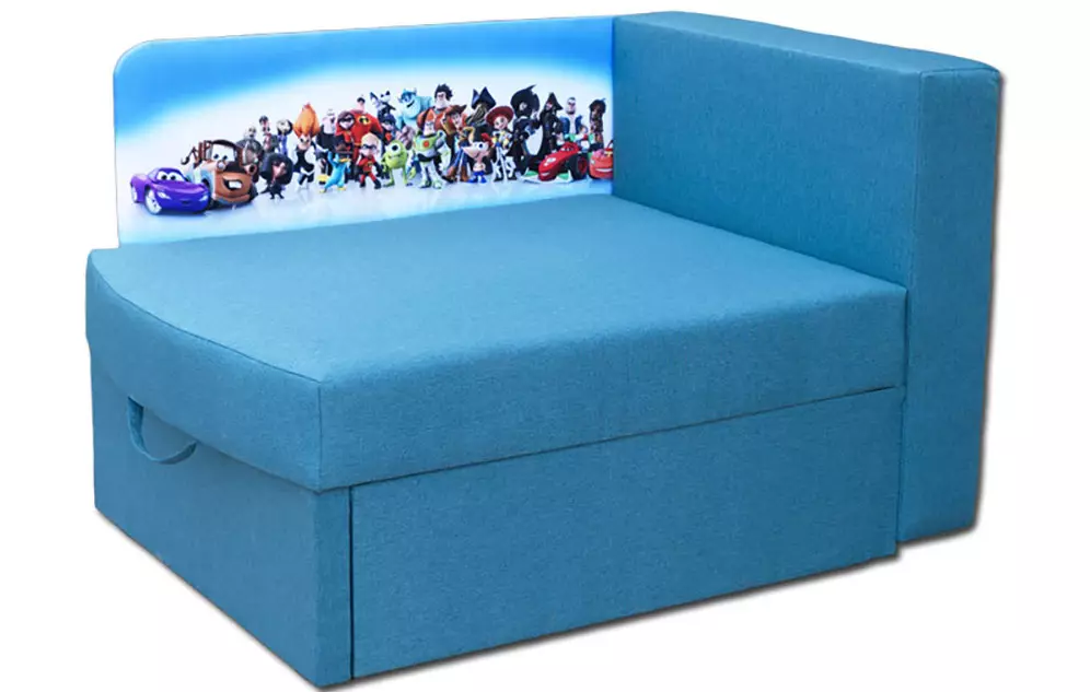 Дитячий викочування диван: моделі з ящиком для білизни викатні вперед і вбік, для хлопчика 5 років і для двох дітей 20895_16