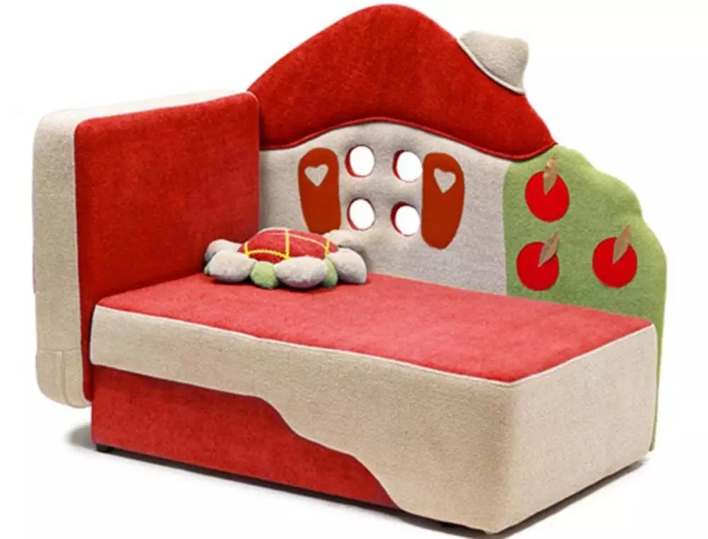 Kinderopname Sofa: Modellen met een doos voor linnen rolling en zijwaarts, voor een jongen van 5 jaar en voor twee kinderen 20895_22