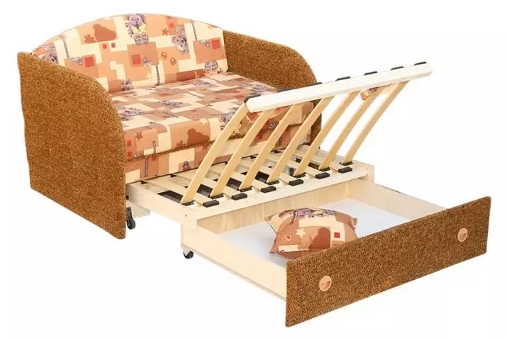 Kinderopname Sofa: Modellen met een doos voor linnen rolling en zijwaarts, voor een jongen van 5 jaar en voor twee kinderen 20895_6