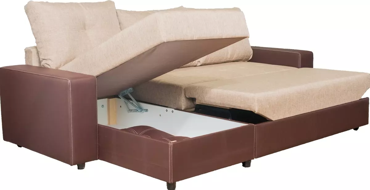 Γωνιακές ορθοπεδικές καναπέδες: Άποψη μοντέλων για καθημερινό ύπνο, με ανεξάρτητες πηγές και ορθοπεδική κρεβατοκάμαρα, με σκληρή βάση και ανατομική 20905_2