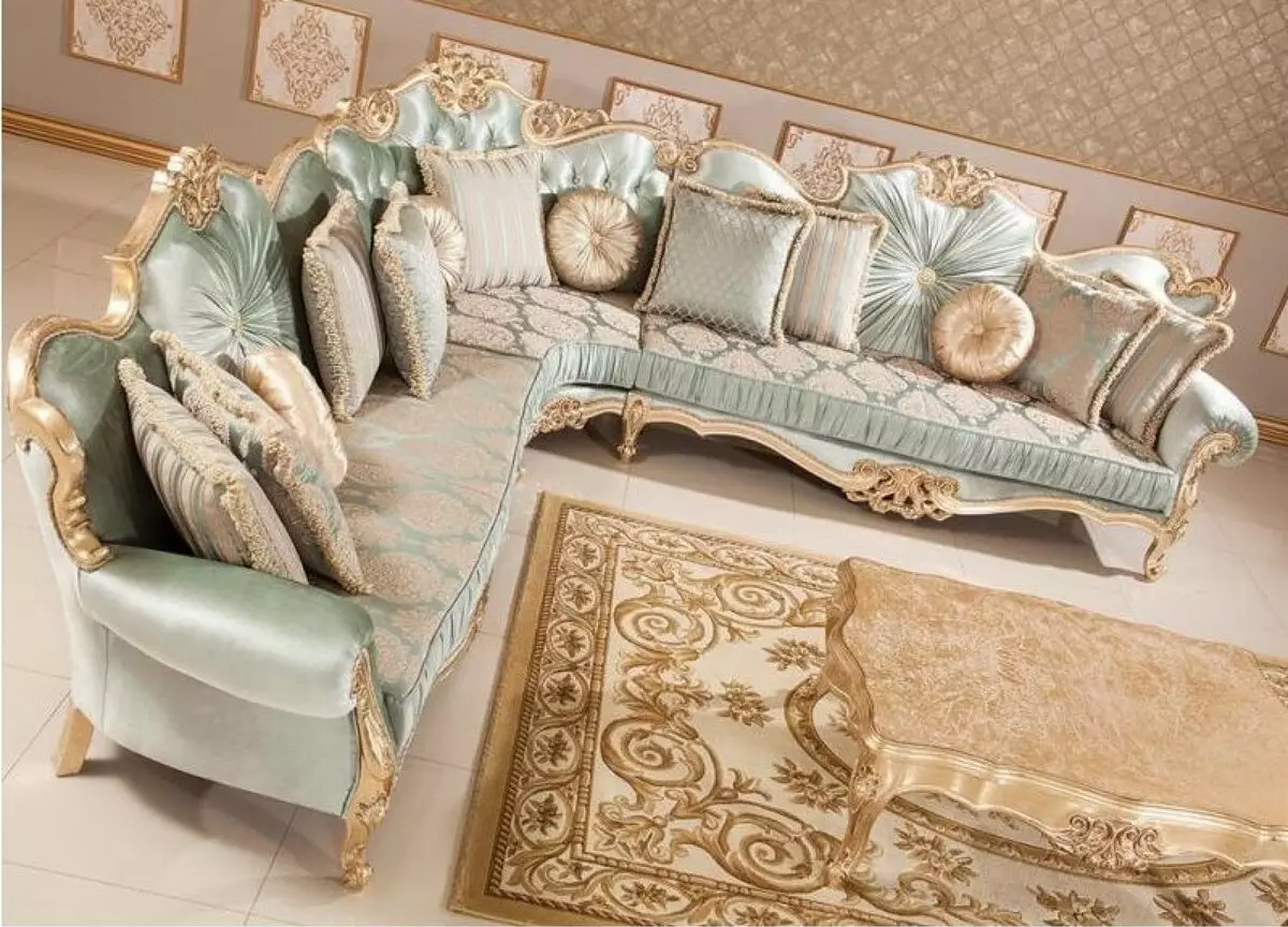 Klasika angula sofoj (28 fotoj): elektu modernan klasikan stilon sofas 20907_13