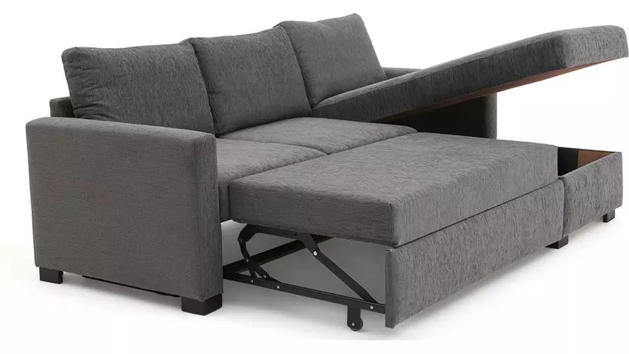 Sofa sudut kecil dengan tempat tidur: sofa kecil 2000x1400 mm dan ukuran lain yang kompak. Pilih mini-sofa 20908_11