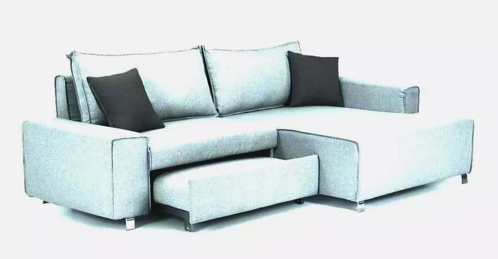 Sofa sudut kecil dengan tempat tidur: sofa kecil 2000x1400 mm dan ukuran lain yang kompak. Pilih mini-sofa 20908_14