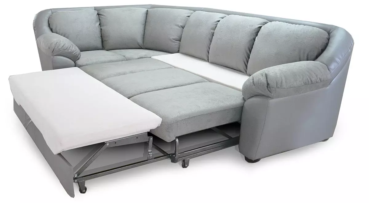 整形外科用マットレス付きコーナーソファーベッド：毎日の使用のためのモデルの概要、選択基準 20910_11