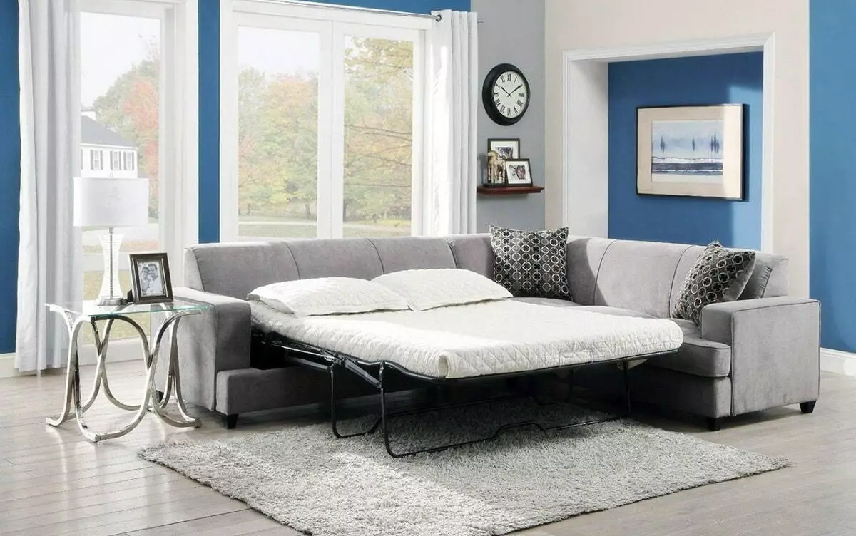 Γωνιακές καναπέδες-κρεβάτια με ορθοπεδικό στρώμα: μια επισκόπηση μοντέλων για καθημερινή χρήση, κριτήρια επιλογής 20910_2