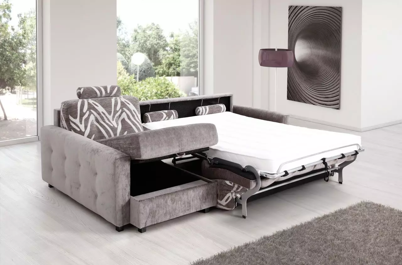 Γωνιακές καναπέδες-κρεβάτια με ορθοπεδικό στρώμα: μια επισκόπηση μοντέλων για καθημερινή χρήση, κριτήρια επιλογής 20910_5