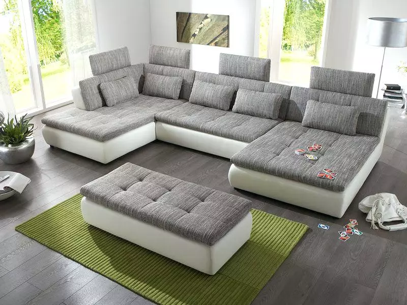 Modular angular sofas (57 nga mga litrato): dako ug uban pang mga gidak-on nga nagpilo sa mga modernong modelo 20913_10