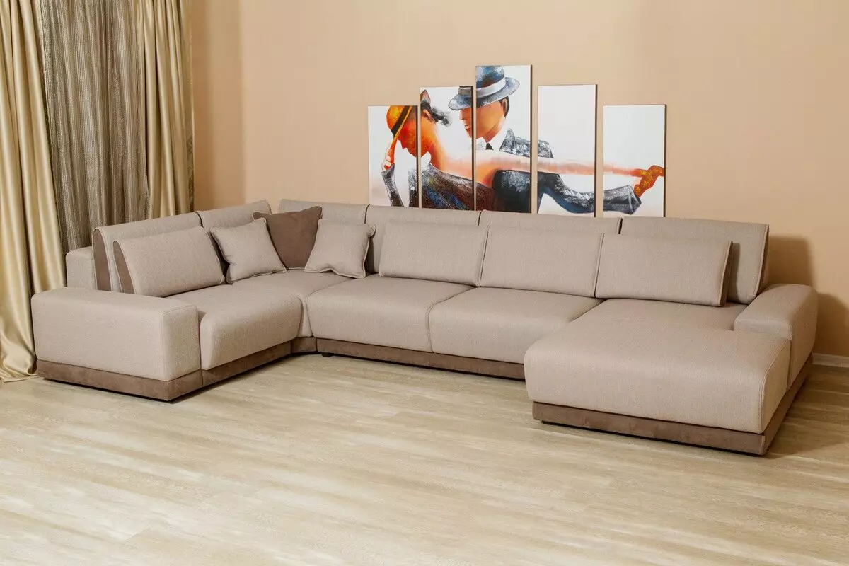 Modular angular sofas (57 nga mga litrato): dako ug uban pang mga gidak-on nga nagpilo sa mga modernong modelo 20913_15