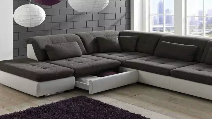 Modular Sofas Sofas (hotuna 57): babba da sauran masu girma dabam suna ninka ƙira na zamani 20913_2