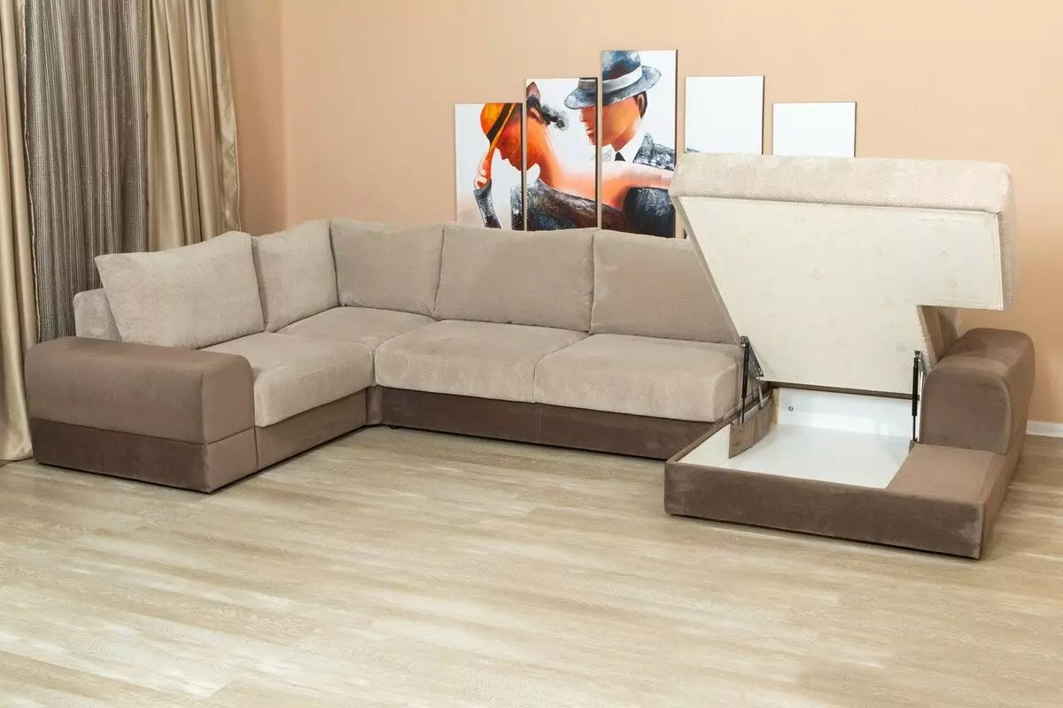 Modular angular sofas (57 nga mga litrato): dako ug uban pang mga gidak-on nga nagpilo sa mga modernong modelo 20913_20