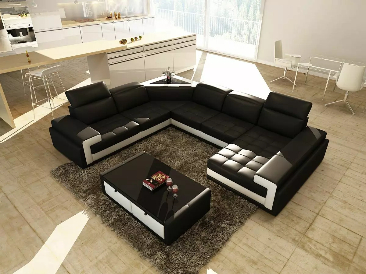 模块化角沙发（57张照片）：大型等尺寸折叠现代型号 20913_25