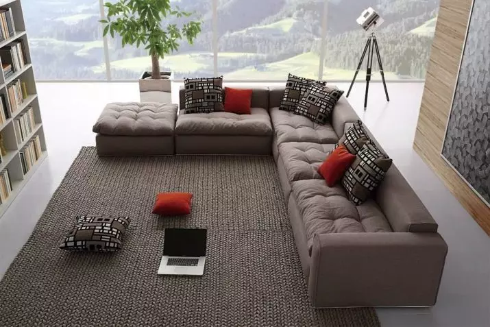Modularni ugaoni sofe (57 slike): veliki i druge veličine sklapanje moderne modele 20913_53