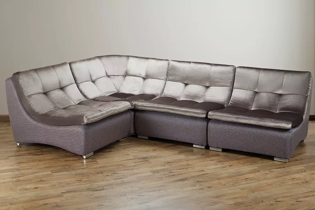 Modular angular sofas (57 nga mga litrato): dako ug uban pang mga gidak-on nga nagpilo sa mga modernong modelo 20913_8