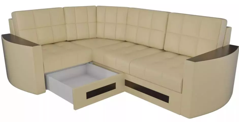 Sofa sudut kecil (75 gambar): Dimensi sofa kecil sofa kecil. Lipat padat dan sofa tidak terkawal di pedalaman 20914_38