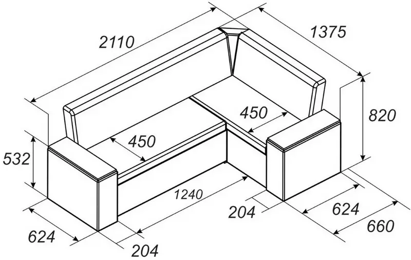 Little Ecke Sofas (75 Fotoen): Dimensiounen vu klenge klenge Sofas. Kompakte Folding an onprofinal sofas am Interieur 20914_54