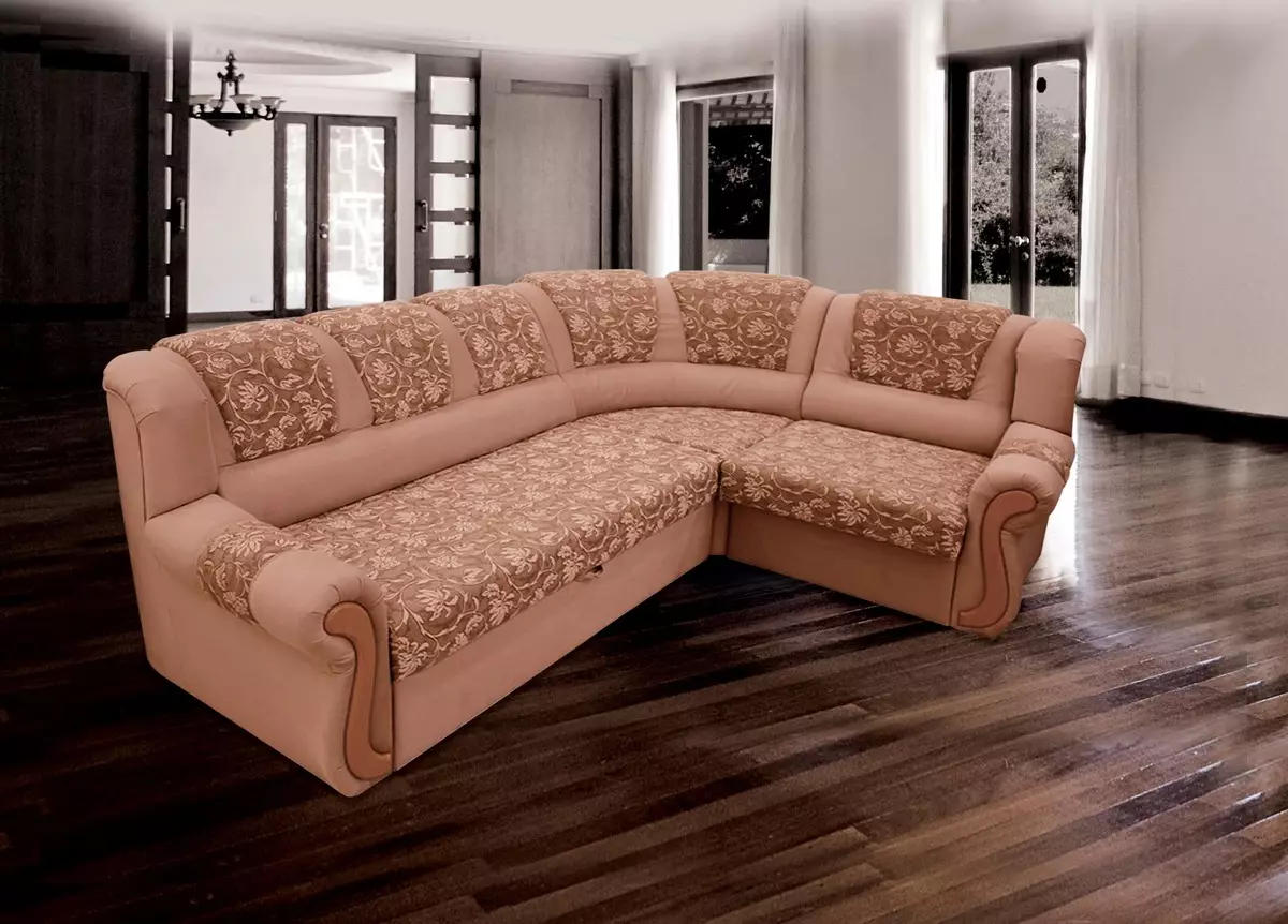 Sofa sudut kecil (75 gambar): Dimensi sofa kecil sofa kecil. Lipat padat dan sofa tidak terkawal di pedalaman 20914_67