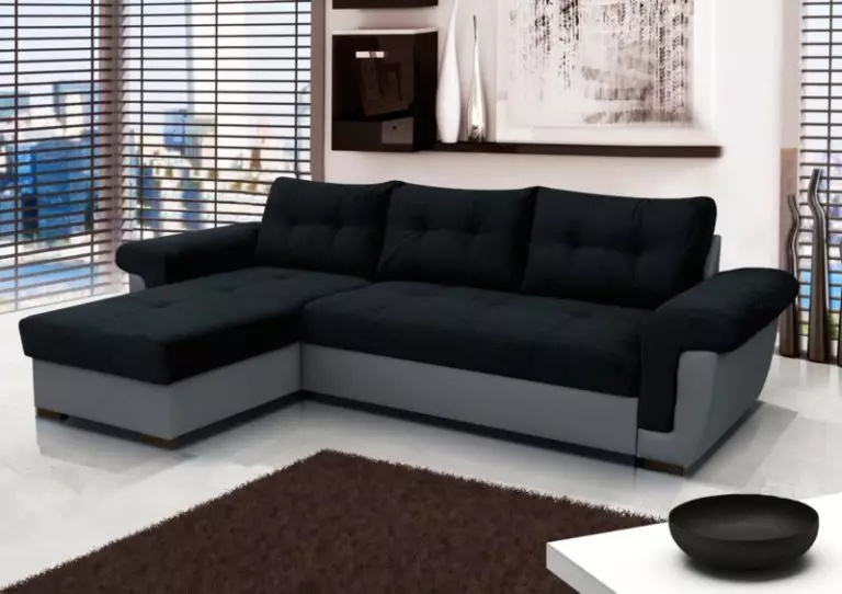 Sofa sudut kecil (75 gambar): Dimensi sofa kecil sofa kecil. Lipat padat dan sofa tidak terkawal di pedalaman 20914_70