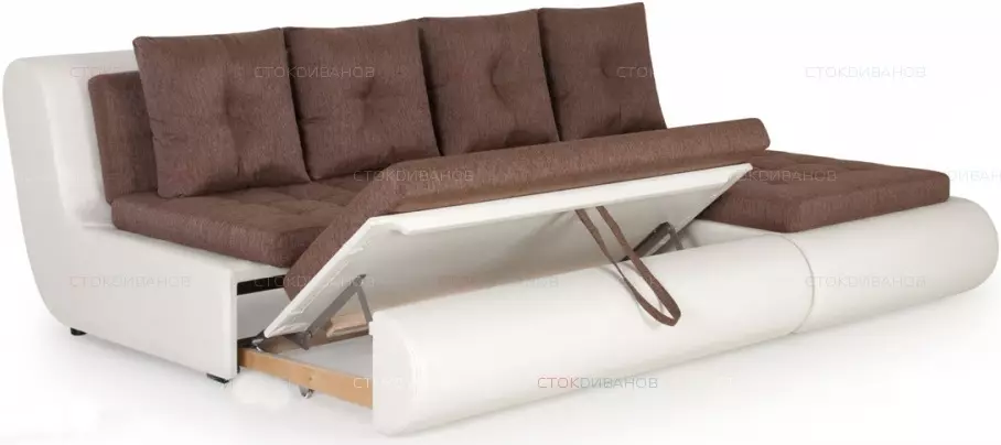 Ghế sofa góc không có tay vịn (34 ảnh): 2000x1500 và 2000x1400 mm, gấp nhỏ và khác, ưu và nhược điểm 20915_10