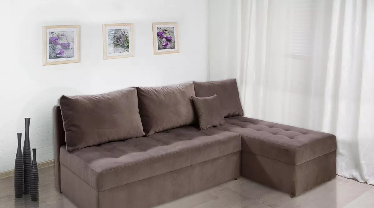 Hjørne sofaer uden armlæn (34 billeder): 2000x1500 og 2000x1400 mm, foldet små og andre, fordele og ulemper 20915_18