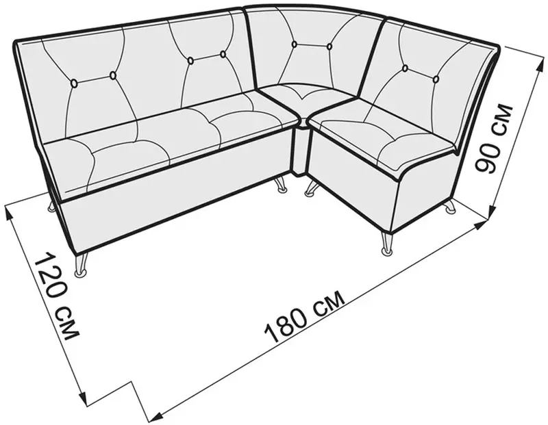 კუთხე sofas გარეშე armrests (34 ფოტო): 2000x1500 და 2000x1400 მმ, დასაკეცი მცირე და სხვა, დადებითი და cons 20915_20