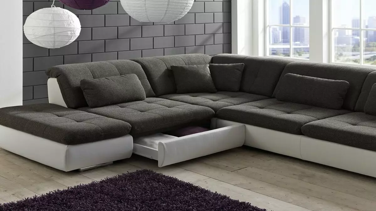 Kutna sofa bez naslona za ruke (34 fotografije): 2000x1500 i 2000x1400 mm, preklapanje malih i drugih, prednosti 20915_33