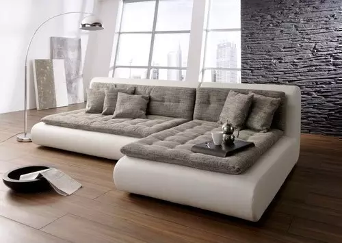 Kutna sofa bez naslona za ruke (34 fotografije): 2000x1500 i 2000x1400 mm, preklapanje malih i drugih, prednosti 20915_6