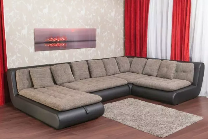 კუთხე sofas გარეშე armrests (34 ფოტო): 2000x1500 და 2000x1400 მმ, დასაკეცი მცირე და სხვა, დადებითი და cons 20915_7