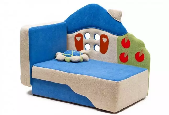 Sofas bayi karo sofa (47 foto): amben sofa lempitan karo kasur orthopedic lan sideboards kanggo bocah saka 1-2 utawa luwih 20918_39