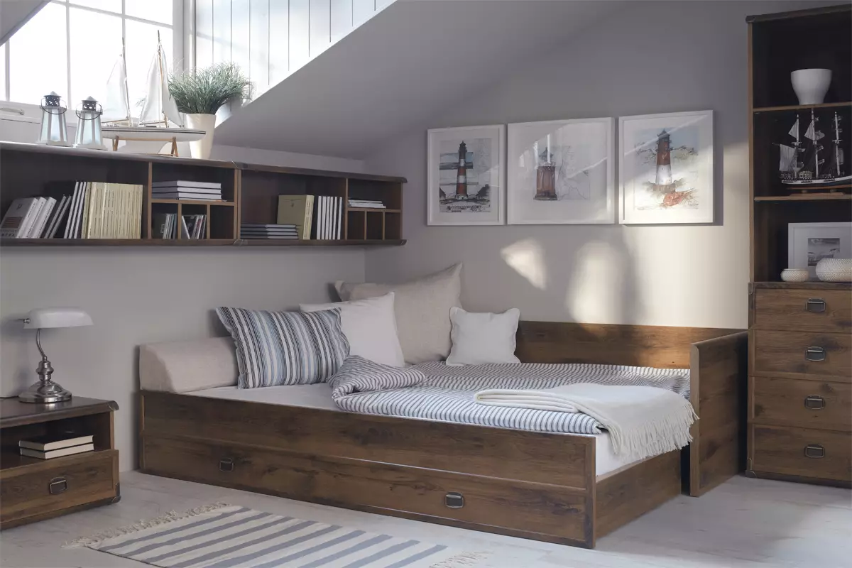 Sofa Beds For Adolescents (57 Photos): Mga modelo ng mga transformer na may orthopedic o standard mattress, kama na may drawers at iba pa 20920_51