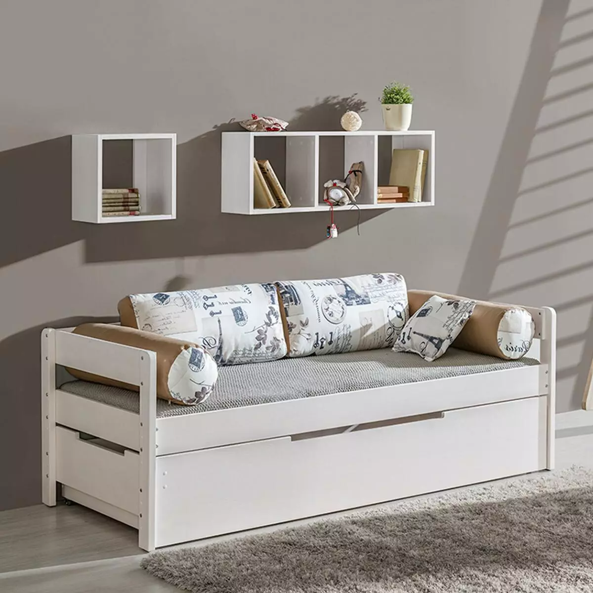 沙发床适用于青少年（57张照片）：型号的变压器，带有矫形或标准床垫，带抽屉等床铺 20920_7