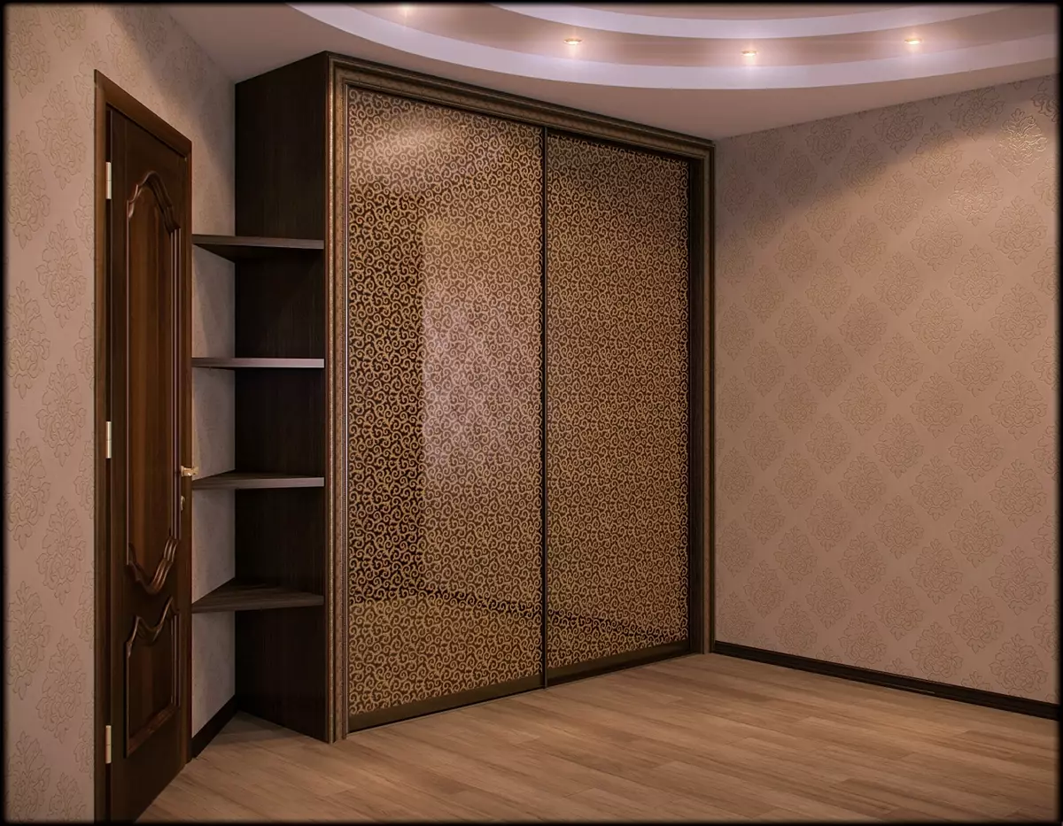 Tủ quần áo tích hợp trên hành lang (108 ảnh): Ý tưởng thiết kế của các cấu trúc nhúng, mô hình góc và swing cho một hành lang nhỏ, điền vào bên trong, tủ hẹp và tủ mua sắm 20922_94
