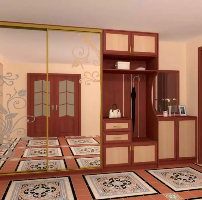 Вграден гардероб в коридора (86 снимки): дизайн идеи за вградени шкафове в коридора. Изберете ъглови огледални шкафове в малък коридор и други опции 20926_19