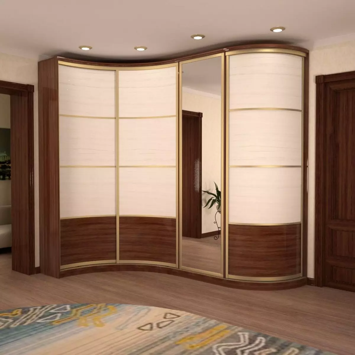 Вградена гардероба во ходникот (86 фотографии): Дизајн идеи за вградени кабинети во ходникот. Изберете аголни огледални кабинети во мали ходници и други опции 20926_22