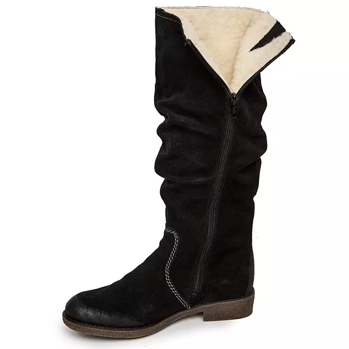 Rieker Boots (49 foto): Model sepatu bot suede putih wanita dan wedge, serta firma sepatu bayi Riker, ulasan 2092_29