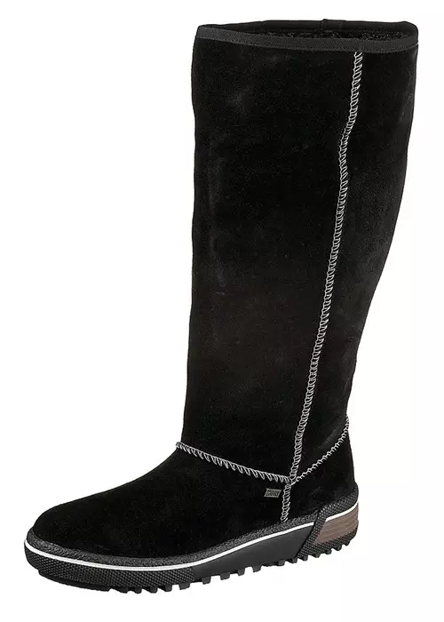 Rieker Boots (49 foto): Model sepatu bot suede putih wanita dan wedge, serta firma sepatu bayi Riker, ulasan 2092_30