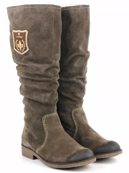 Rieker Boots (49 foto): modelli di stivali in pelle scamosciata bianca da donna e un cuneo, così come riker per bambini 2092_8