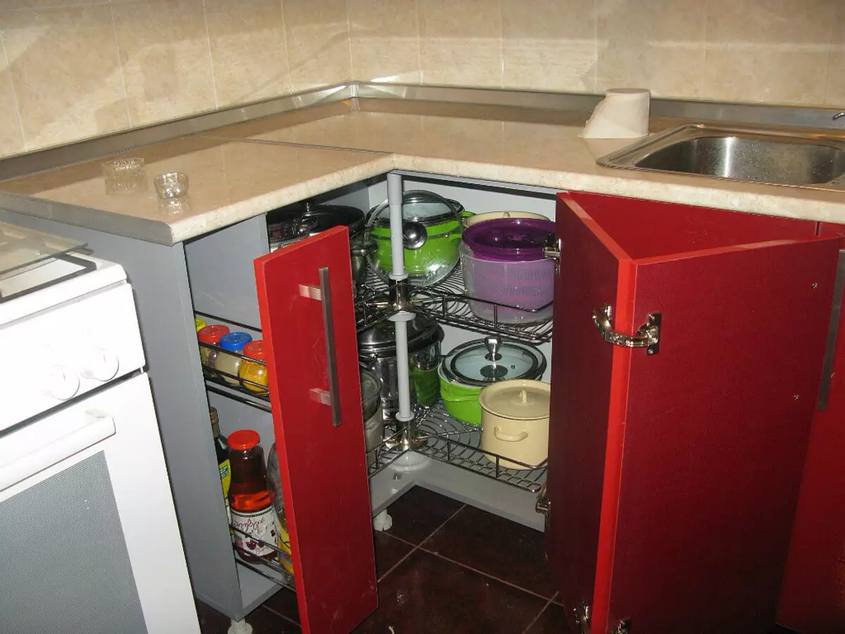 устройство углового шкафа кухни
