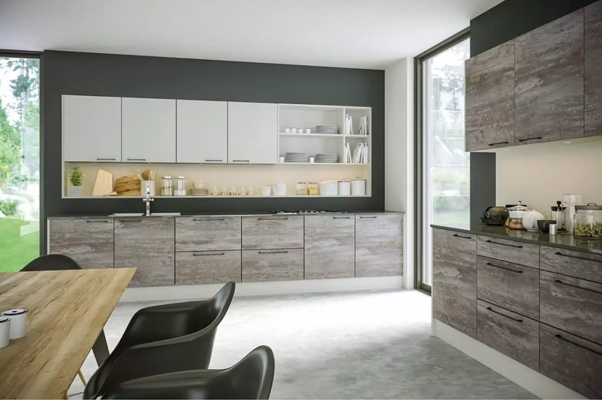 Nábytek pro malé kuchyně (54 fotek): Malý kuchyňský nábytek pro malou kuchyň, skříňky, nábytkové sady a samostatné položky, možnosti designu interiéru s nábytkem 20944_25