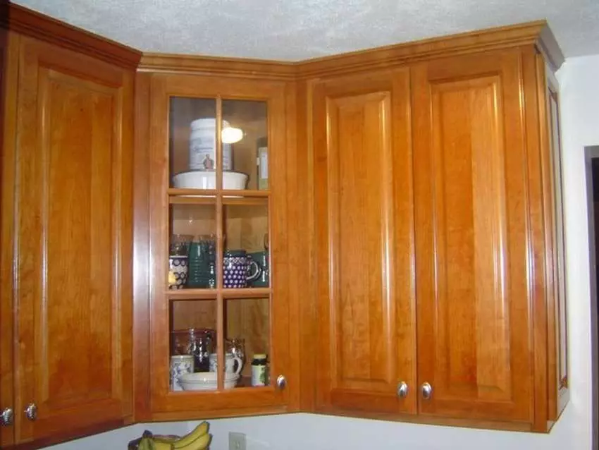 Kabîneya Kitchen Hinged Corning (34 wêne): Overview of Cabinets G-Shaped Upper, Serişteyên Hilbijar 20951_15