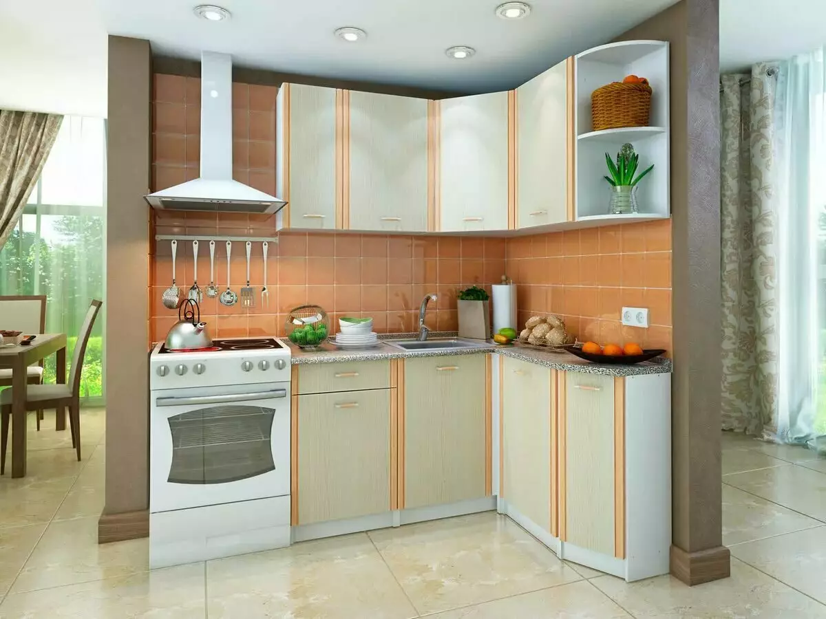 Kabîneya Kitchen Hinged Corning (34 wêne): Overview of Cabinets G-Shaped Upper, Serişteyên Hilbijar 20951_33