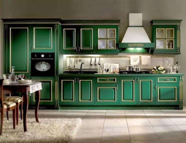 Кабинети за кујна (57 фотографии): отворено висока и тесна кујна кабинет, кујнски слушалки со аголни модели на случај датотеки во дизајнот на ентериер 20965_6