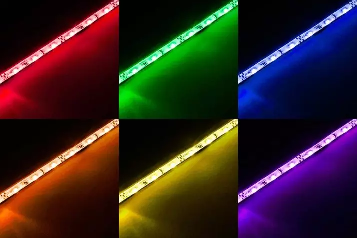 LED ταινία στην κουζίνα κάτω από τα ντουλάπια (31 φωτογραφίες): οπίσθιο φωτισμό διόδων για ντουλάπια κουζίνας στο εσωτερικό 20994_12