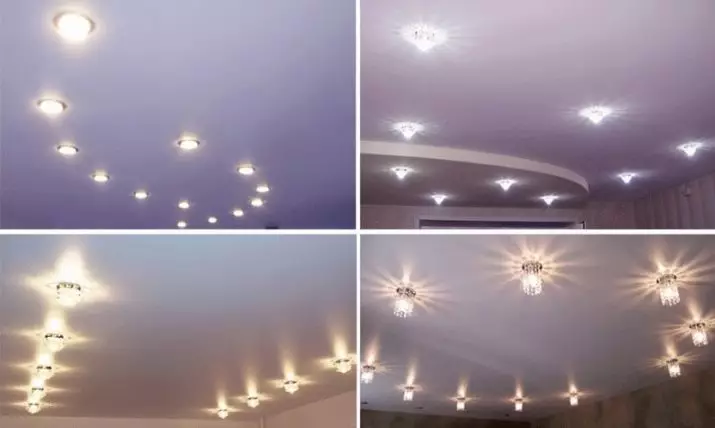 Pencahayaan di dapur dengan siling regangan (30 gambar): lokasi titik dan lampu lain, mentol lampu di pedalaman dapur 20995_30