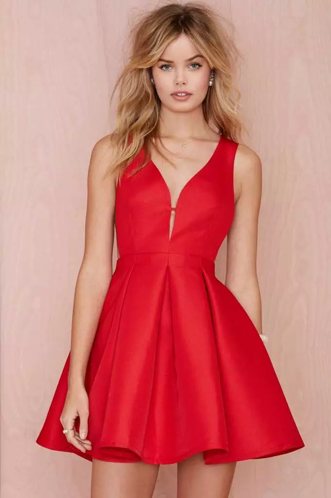 Red smashed dress.