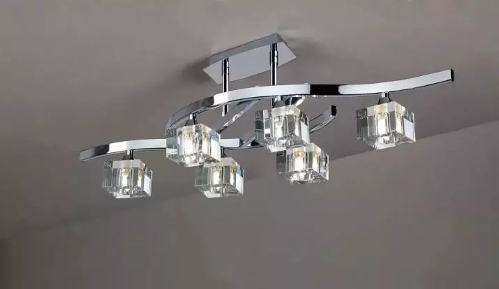 Virtuves lampas (74 fotoattēli): virtuves Sconce un sienas sensora lampas, virs galvas un sliežu lampas un griesti, citas iespējas 21003_10