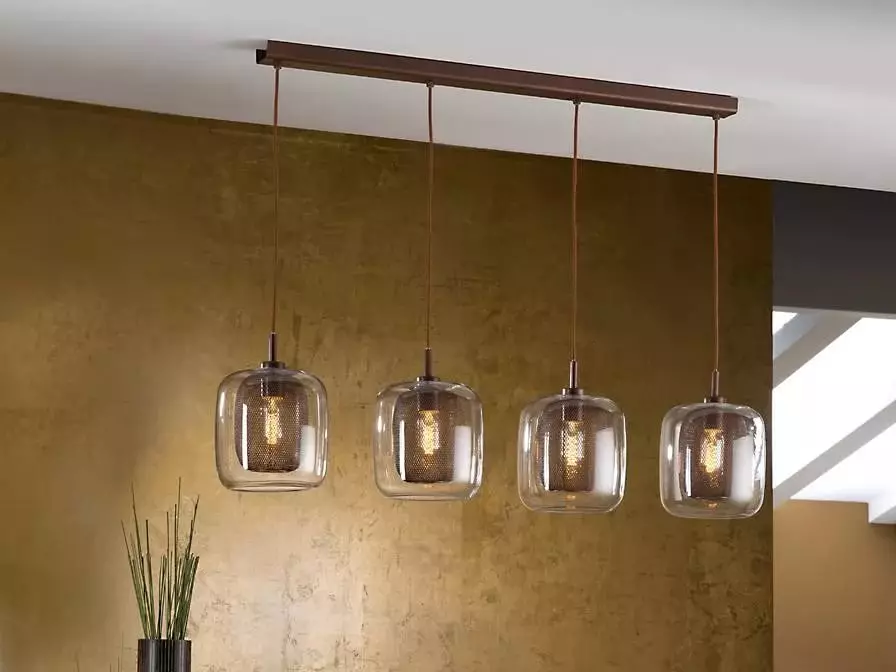 Խոհանոցային լամպեր (74 լուսանկար). Խոհանոցային Sconce եւ պատի վրա տեղադրված սենսորային լամպեր, գլխավերեւում եւ հետեւի լամպեր եւ առաստաղներ, այլ տարբերակներ 21003_29