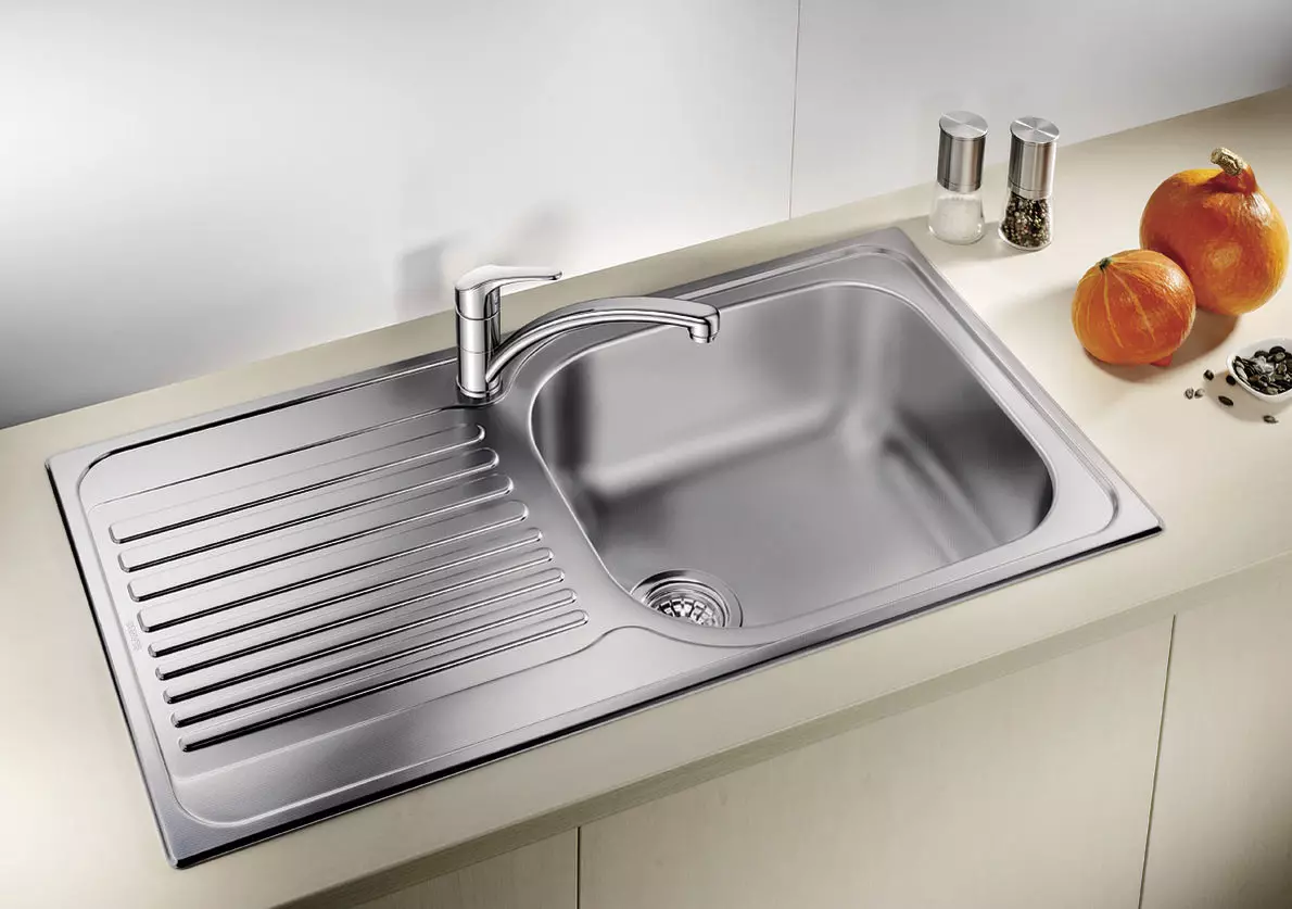 Metal Sinks untuk dapur (22 foto): Fitur-fitur wastafel dapur besi, ikhtisar aluminium dan model galvanis. Bagaimana cara memilih? 21009_10