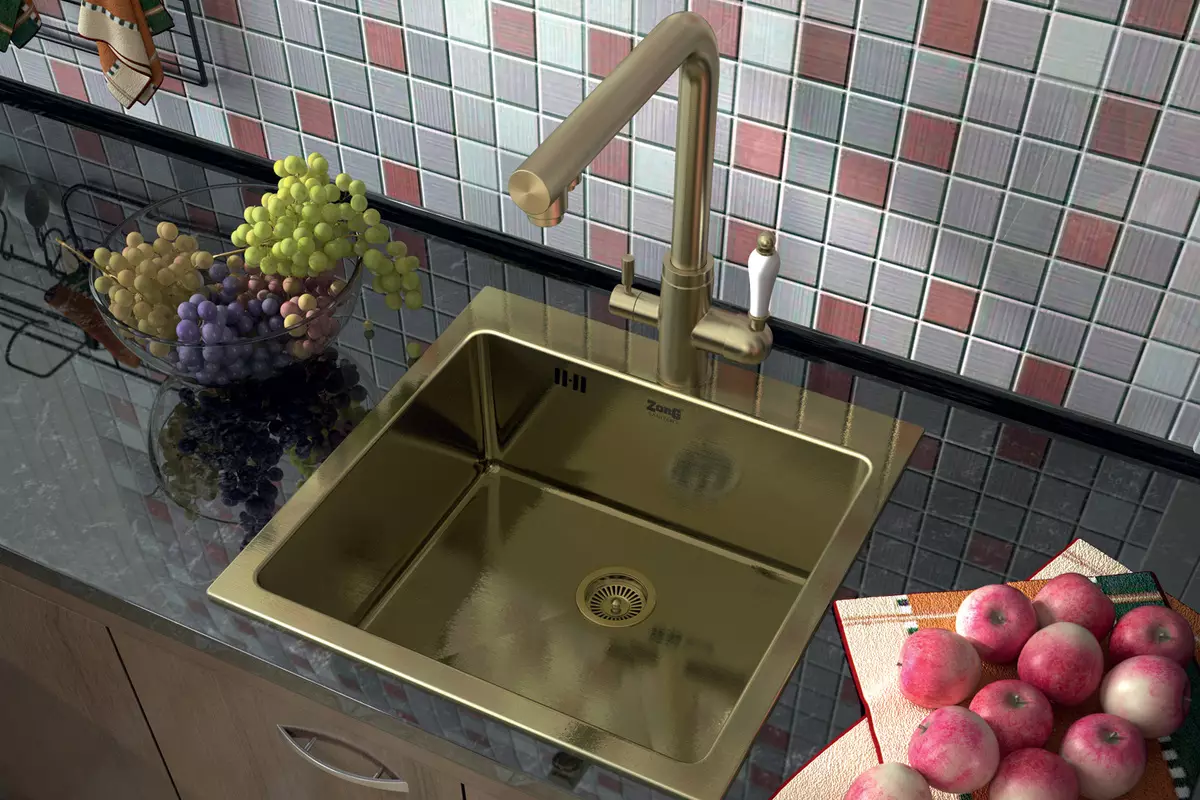 Metal Sinks untuk dapur (22 foto): Fitur-fitur wastafel dapur besi, ikhtisar aluminium dan model galvanis. Bagaimana cara memilih? 21009_6